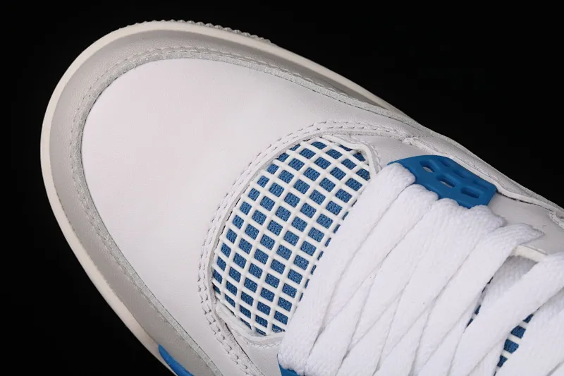 All categories Air Jordan Jordan series basketball shoes Air Jordan 4 pure original Air Jordan 4 Retro "Military Blue" AJ4 Joe 4 white blue 308497-105